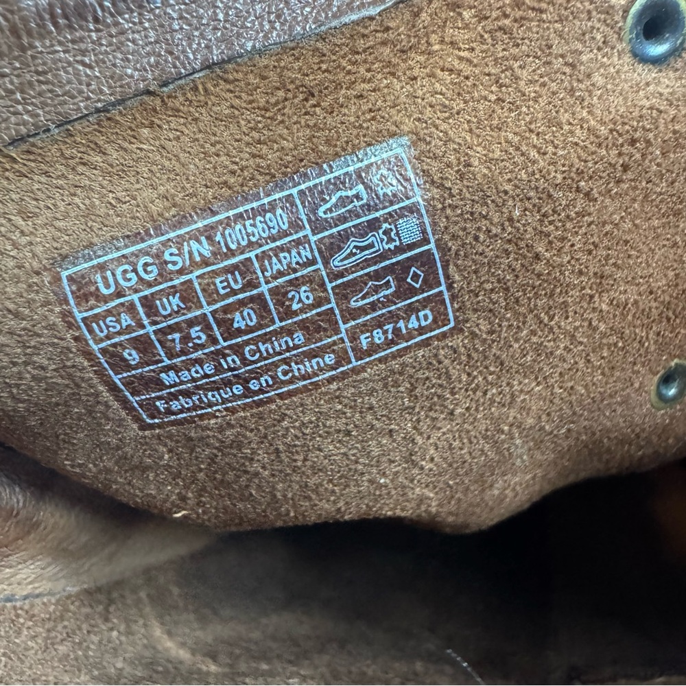 UGG Drew Harness Riding Boot Size 9 Brown Suede Leather Classic Tall - Picture 7 of 14